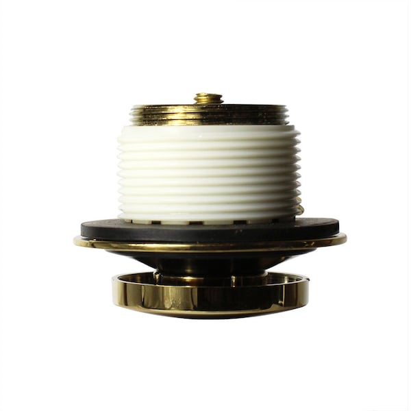 Thrifco Plumbing Polished Brass Tip Toe Waste & Overflow Trim Kit 4402241 - main